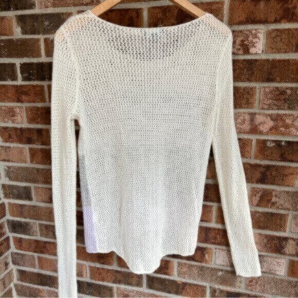 REPEAT Cashmere 100% Cashmere  crochet sweater XS - Picture 4 of 9